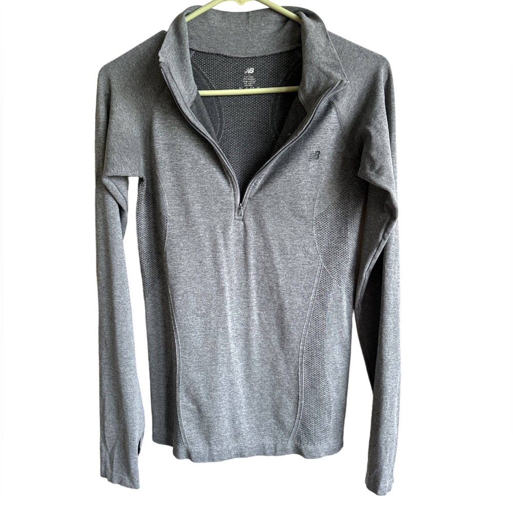 NEW BALANCE Neutral 1/4 Zip Long Sleeve Pullover Shirt Size S